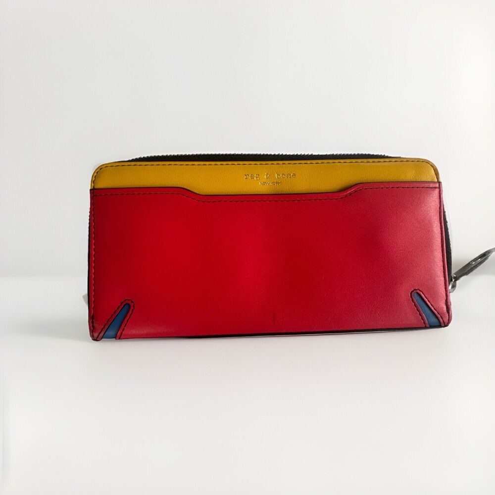 Rag & Bone Crosby Multi Colorblock Leather Continental Clutch Wallet
